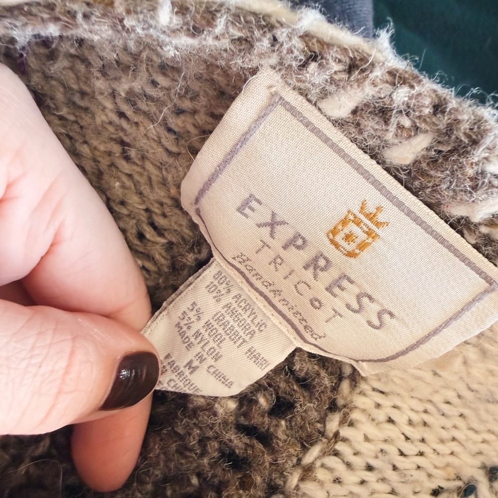 Express Multicolor Patterned Cardigan - image 4